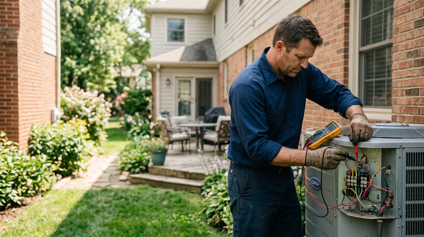 HVAC technician working near Corona, CA